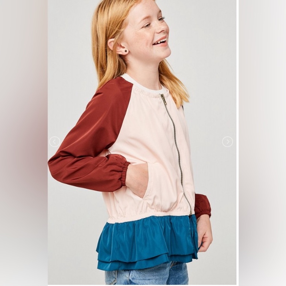 Hayden Girls: Color block Peplum Jacket